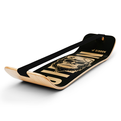 GIBBON SlackBoard in bold black design over sustainable maple wood a balance board for athletes