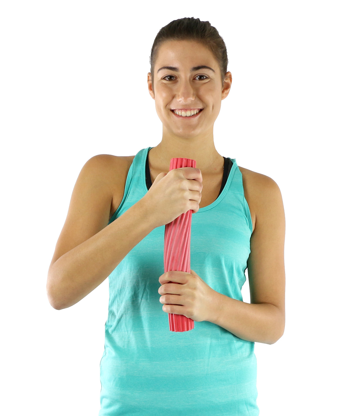 woman demonstrating wrist flexion and extension exercises for rehab using Flex Bar, grip strength exercise using Flex Bar ships from Canada for rehab and strengthening