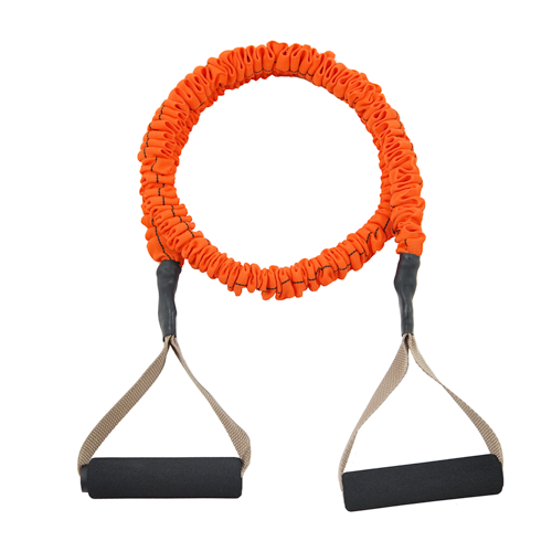 Stroops Toner resistance band in light resistance color sand, resistance band with safety sleeve and handles shipping from Canada
