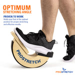 Wood Prostretch holds your foot at the optimum stretching angle for effective results
