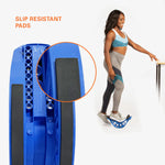 slip resistant pads keeps ProStretch Plus in place while you get a deep calf stretch
