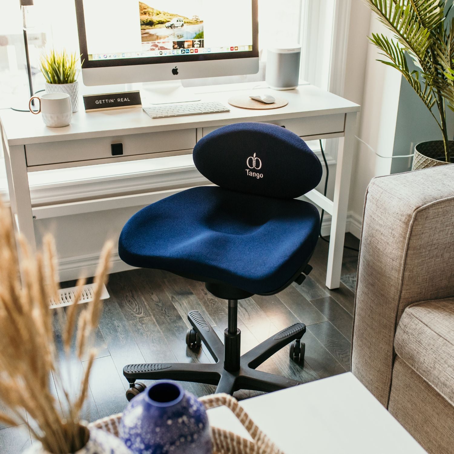 Ergonomic home office chair, ideal sitting posture desk chair, wfh setup, remote working desk chair
