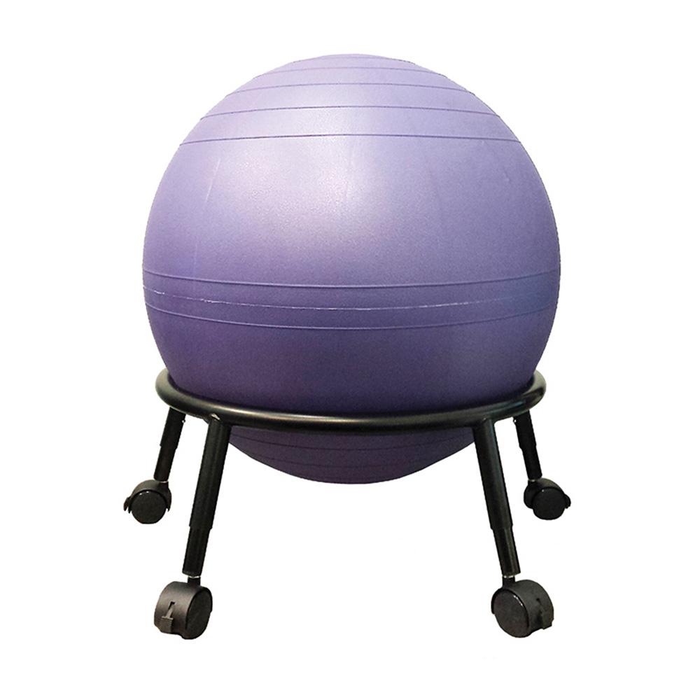frame for converting exercise ball into rolling office chari