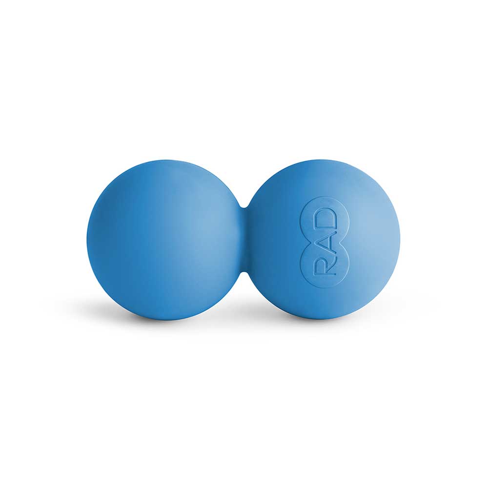 Rad roller blue, double ball massager, peanut shaped massage ball, spinal massage ball