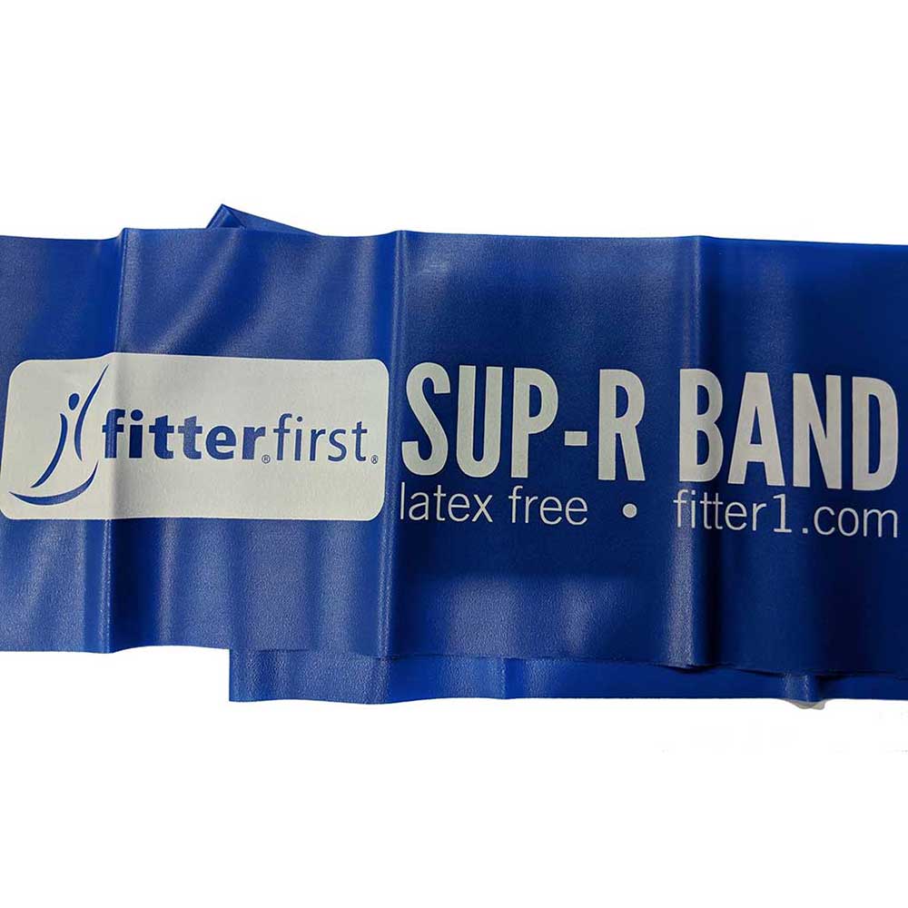 SUP-R Band Heavy Resistance - Latex-Free TPE Exercise Band, 6 Yards, Blue