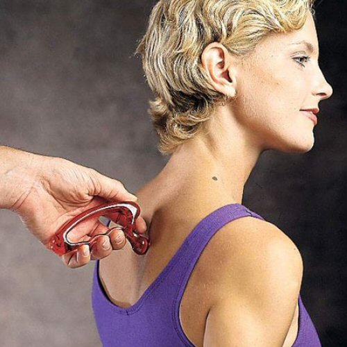 back massage with index knobber