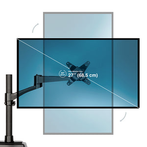 monitor arm with 180 rotation, monitor arm to display tall and wide