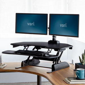 vari corner desk, l-shaped standing desk, adjustable standing desk